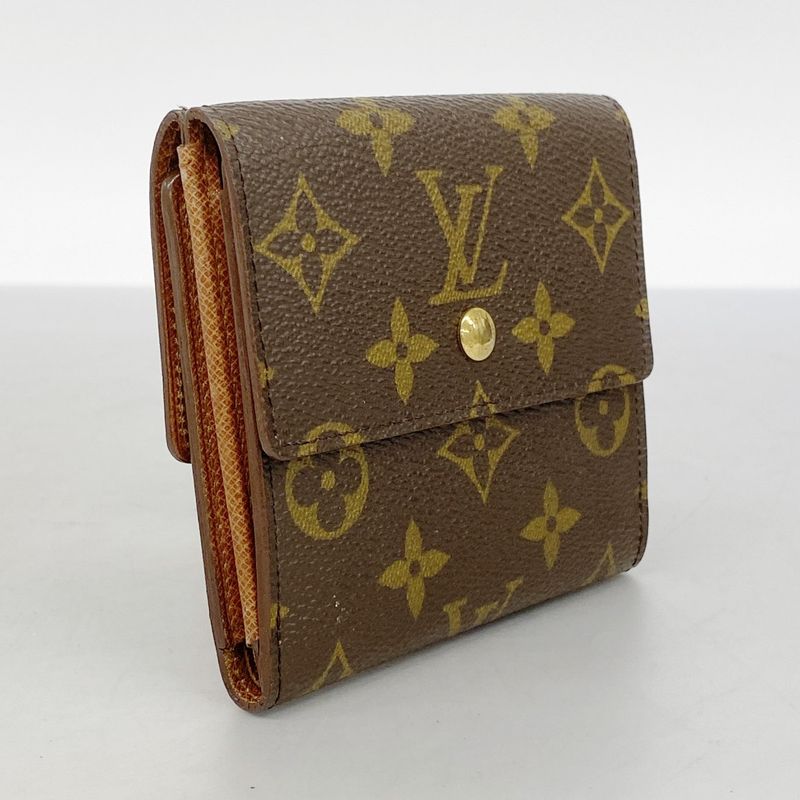 Louis Vuitton Trifold Wallet Monogram Porte Monebier Carte Cles Di M61652 Brown
