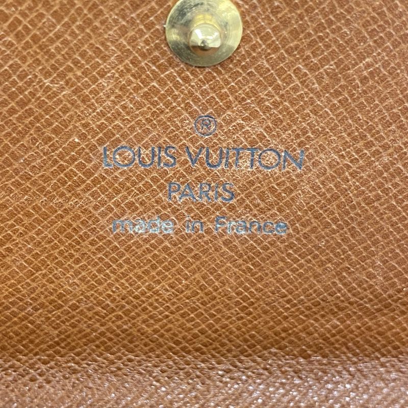 Louis Vuitton Trifold Wallet Monogram Porte Monebier Carte Cles Di M61652 Brown