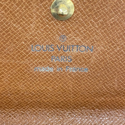 Louis Vuitton Trifold Wallet Monogram Porte Monebier Carte Cles Di M61652 Brown