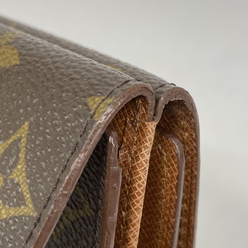 Louis Vuitton Trifold Wallet Monogram Porte Monebier Carte Cles Di M61652 Brown