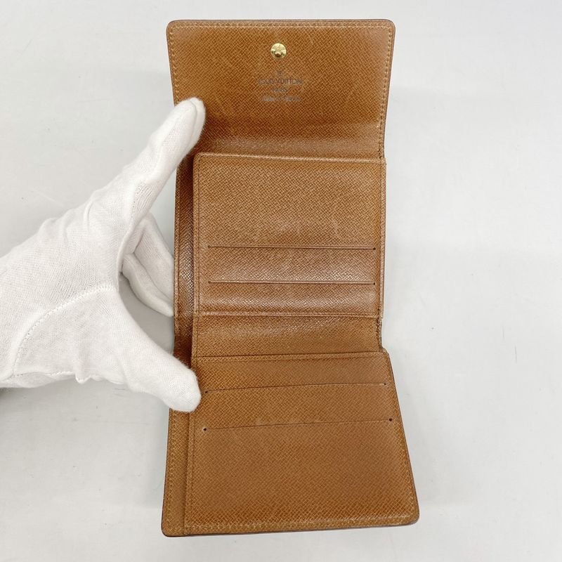 Louis Vuitton Trifold Wallet Monogram Porte Monebier Carte Cles Di M61652 Brown