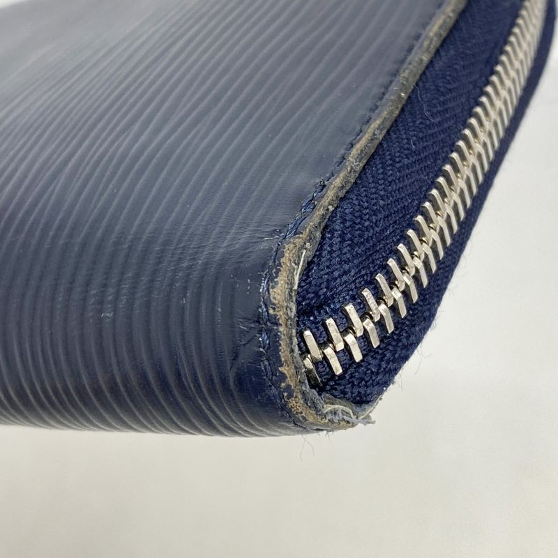 Louis Vuitton Epi Zippy Wallet Vertical M61828 Blue Marine Men's