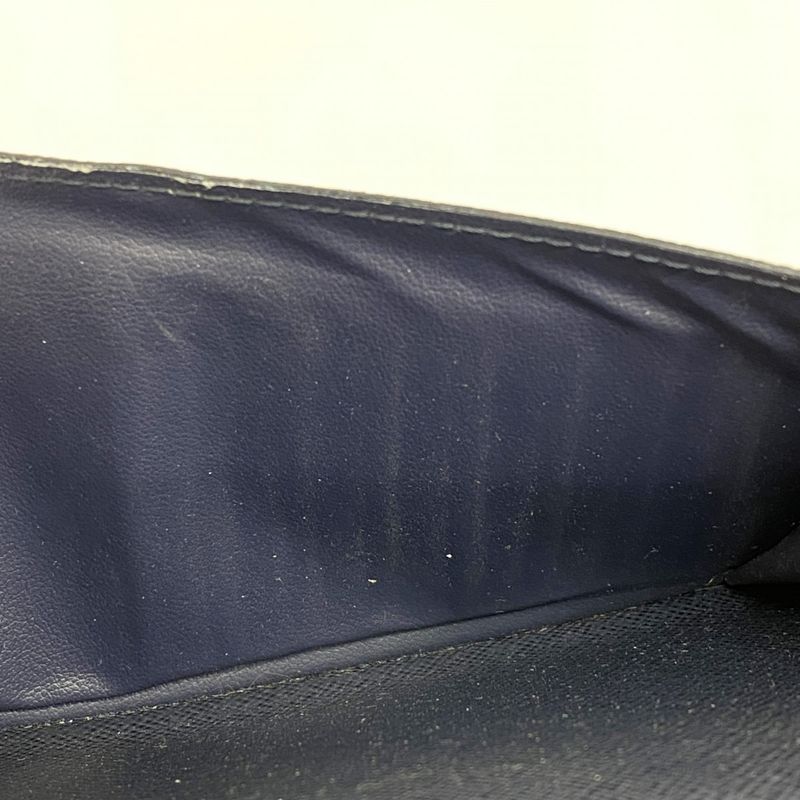 Louis Vuitton Epi Zippy Wallet Vertical M61828 Blue Marine Men's