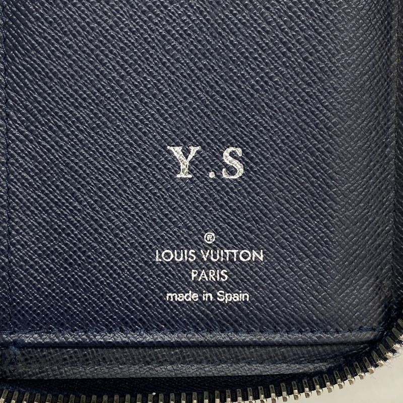 Louis Vuitton Epi Zippy Wallet Vertical M61828 Blue Marine Men's