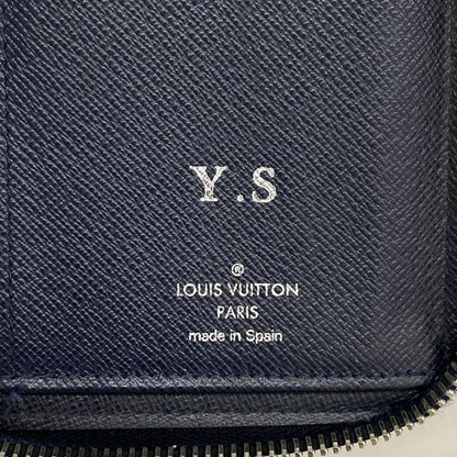 Louis Vuitton Epi Zippy Wallet Vertical M61828 Blue Marine Men's