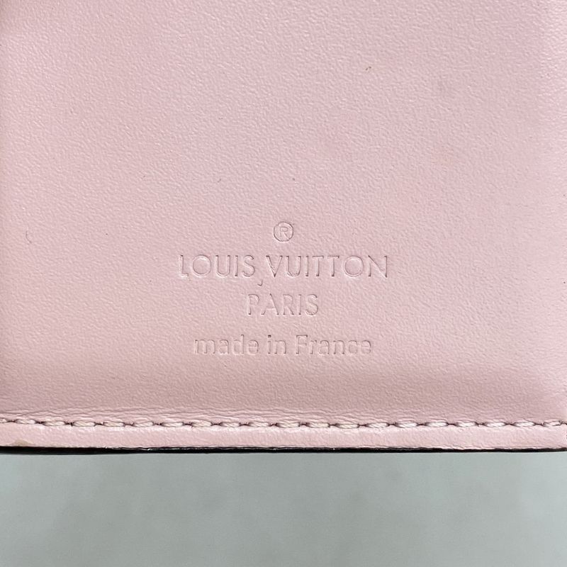 Louis Vuitton Trifold Wallet Vernis Portefeuille Victorine M62428 Rose Ballerine