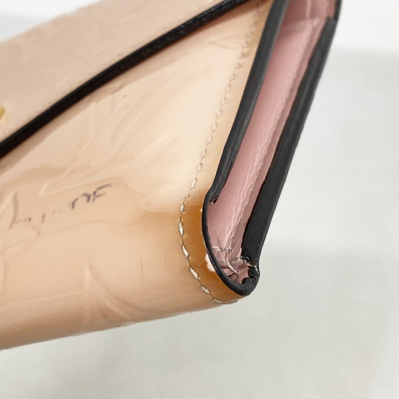 Louis Vuitton Trifold Wallet Vernis Portefeuille Victorine M62428 Rose Ballerine