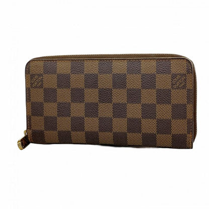 Louis Vuitton Long Wallet Damier Zippy Wallet N60015 Ebène Men Women Unisex