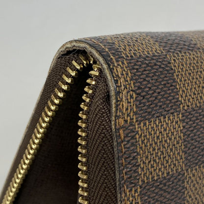 Louis Vuitton Long Wallet Damier Zippy Wallet N60015 Ebène Men Women Unisex