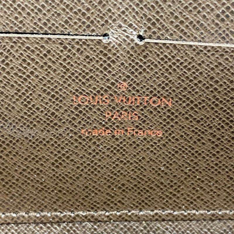 Louis Vuitton Long Wallet Damier Zippy Wallet N60015 Ebène Men Women Unisex