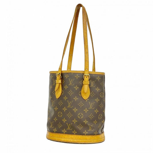 Louis Vuitton Tote Bag Monogram Bucket PM M42238 Brown Ladies