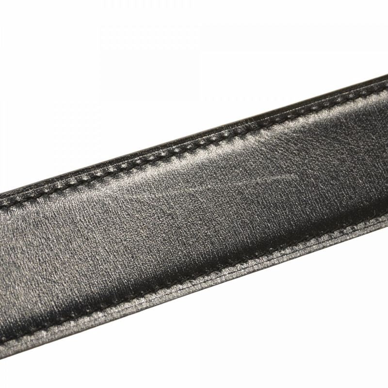 Hermes Belt Ashe O'carré Box Calf Togo Black Blue Tompet Silver Hardware X