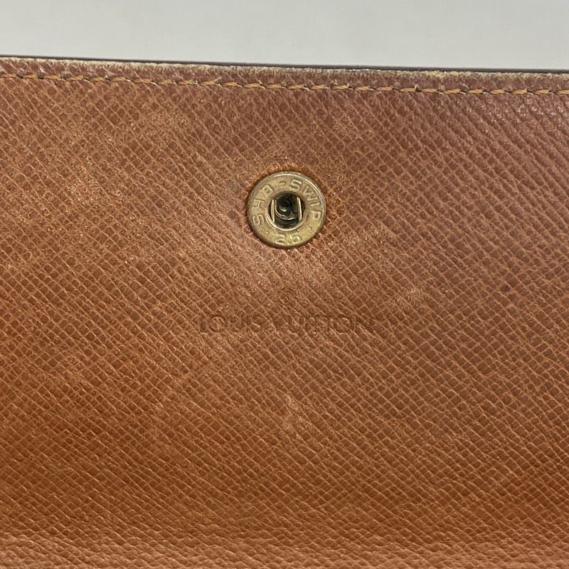 Louis Vuitton Long Wallet Monogram Pochette Porte Monet Cles Di M61723 Brown