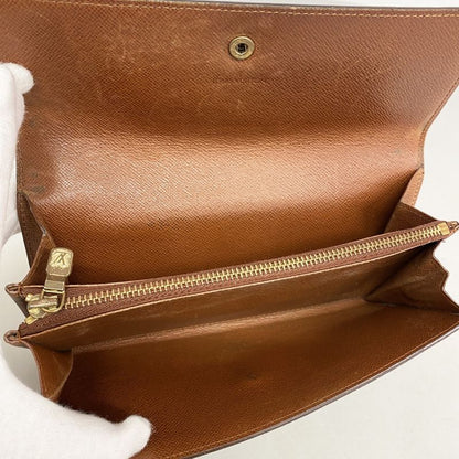 Louis Vuitton Long Wallet Monogram Pochette Porte Monet Cles Di M61723 Brown