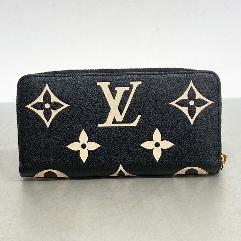 Louis Vuitton Long Wallet Monogram/empreinte Bicolor Zippy Wallet M80481 Black