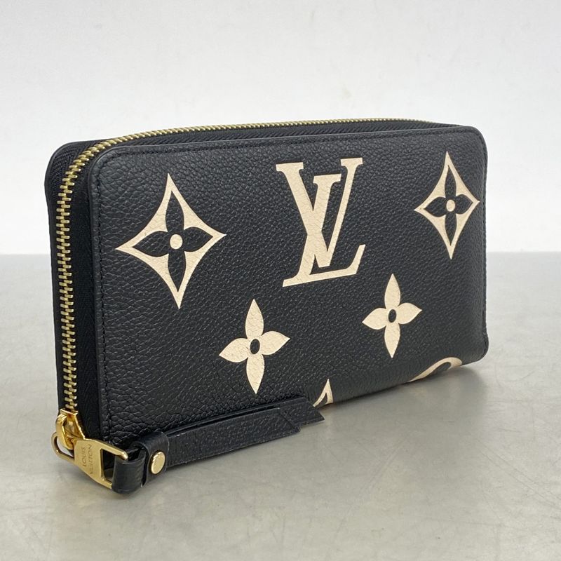 Louis Vuitton Long Wallet Monogram/empreinte Bicolor Zippy Wallet M80481 Black