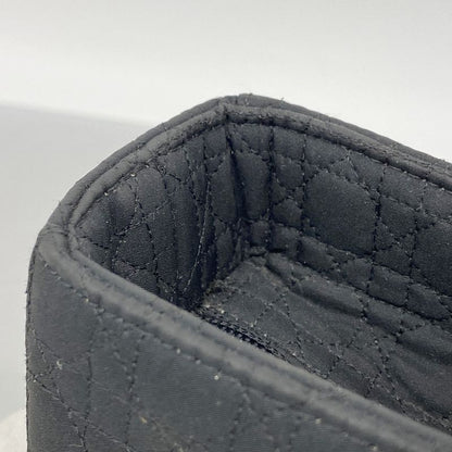 Christian Dior Handbag Canage Lady Dior Canvas Black Gold Hardware Women