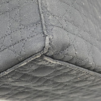 Christian Dior Handbag Canage Lady Dior Canvas Black Gold Hardware Women