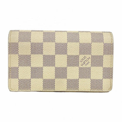 Louis Vuitton Wallet Damier Azure Portefeuille Trésor N61744 White Ladies