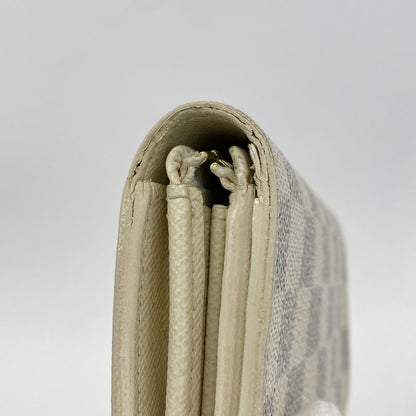 Louis Vuitton Wallet Damier Azure Portefeuille Trésor N61744 White Ladies