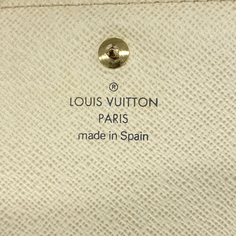 Louis Vuitton Wallet Damier Azure Portefeuille Trésor N61744 White Ladies