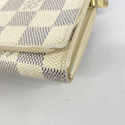 Louis Vuitton Wallet Damier Azure Portefeuille Trésor N61744 White Ladies