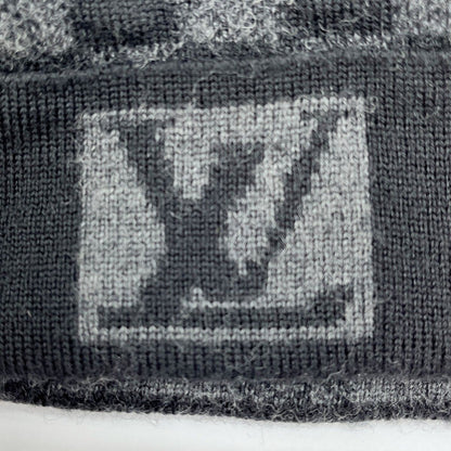 Louis Vuitton Knit Cap Hat Wool Women's Black
