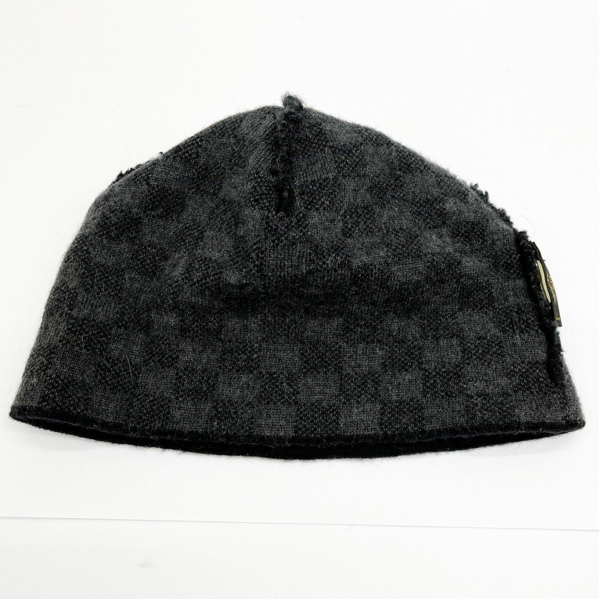 Louis Vuitton Knit Cap Hat Wool Women's Black