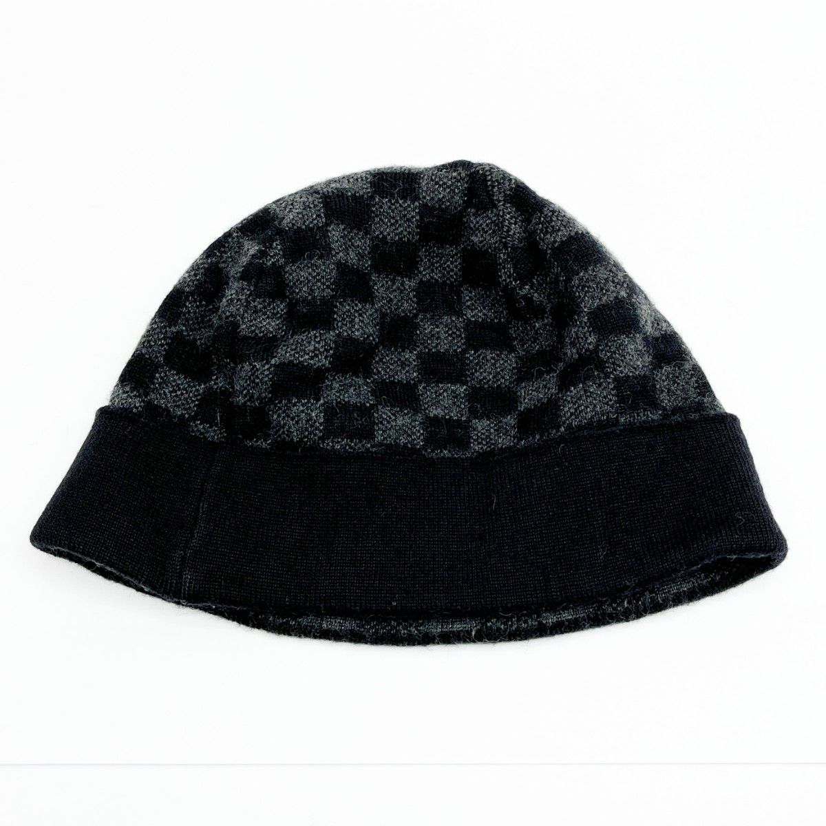 Louis Vuitton Knit Cap Hat Wool Women's Black