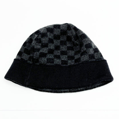 Louis Vuitton Knit Cap Hat Wool Women's Black