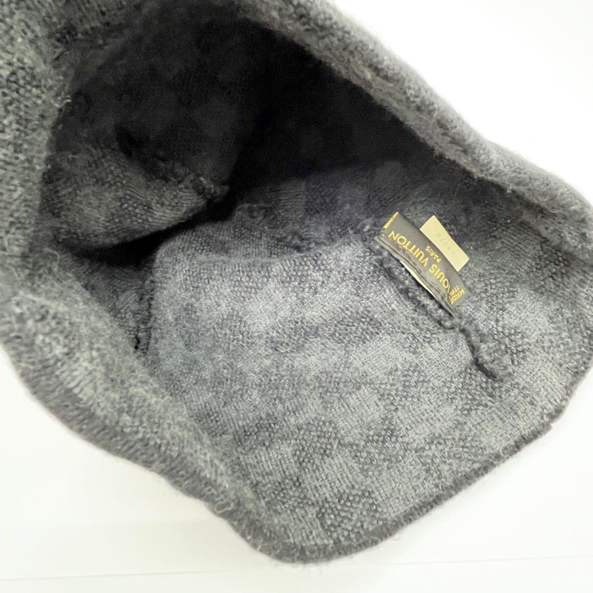 Louis Vuitton Knit Cap Hat Wool Women's Black