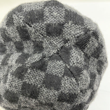 Louis Vuitton Knit Cap Hat Wool Women's Black
