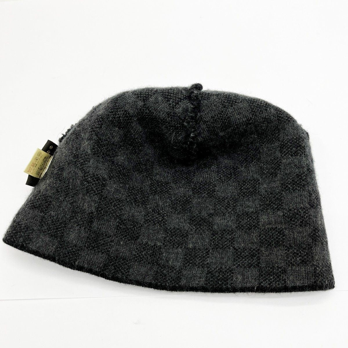 Louis Vuitton Knit Cap Hat Wool Women's Black