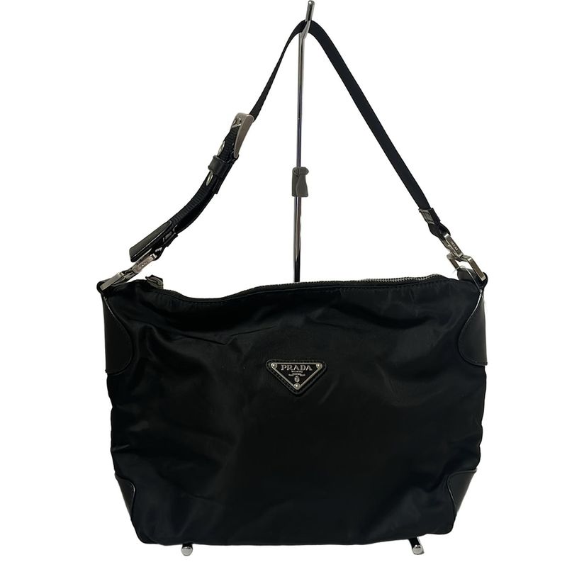 Prada Shoulder Bag  Black Leather