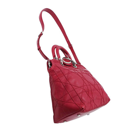 Dior Bag Women'S Brand Handbag Shoulder Bag 2way Leather Granville Wine Red