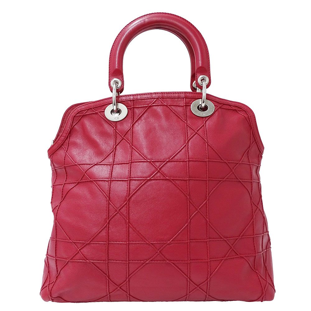 Dior Bag Women'S Brand Handbag Shoulder Bag 2way Leather Granville Wine Red