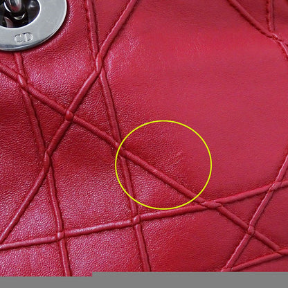 Dior Bag Women'S Brand Handbag Shoulder Bag 2way Leather Granville Wine Red