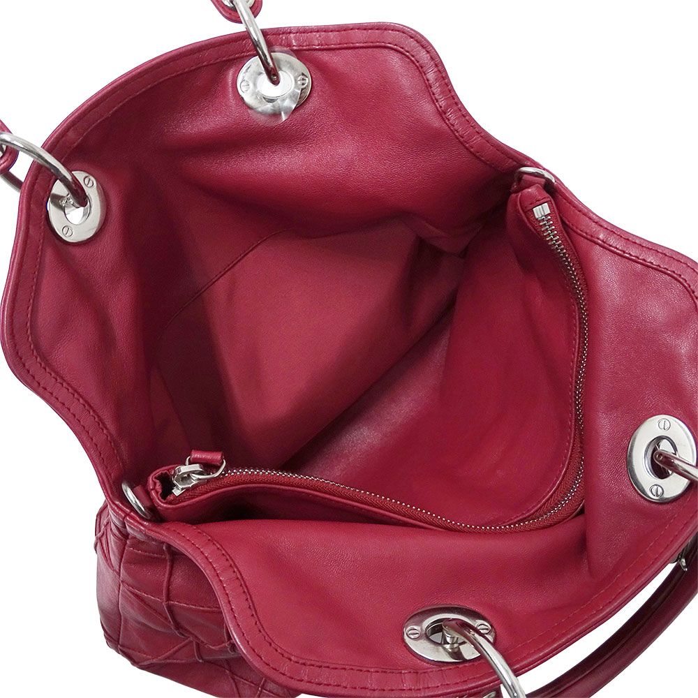 Dior Bag Women'S Brand Handbag Shoulder Bag 2way Leather Granville Wine Red