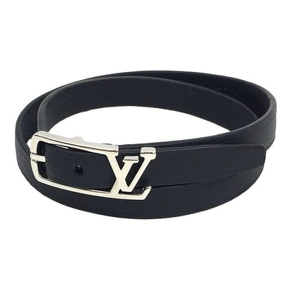 Sale Louis Vuitton Leather Bracelet Black Bracelet Neogram Aq7207
