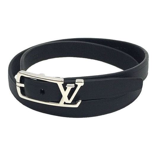 Sale Louis Vuitton Leather Bracelet Black Bracelet Neogram Aq7207