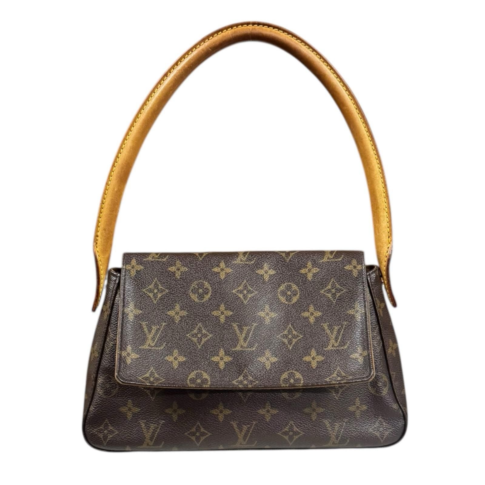 Louis Vuitton Mini Looping Monogram Shoulder Bag Monogram Canvas M51147 Brown