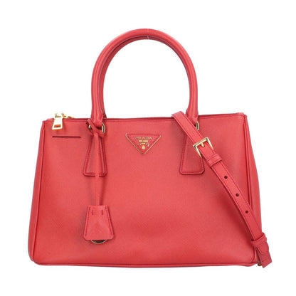 Prada Galleria Saffiano Shoulder Bag Leather Bn1801 Red Ladies Prada Used Prada