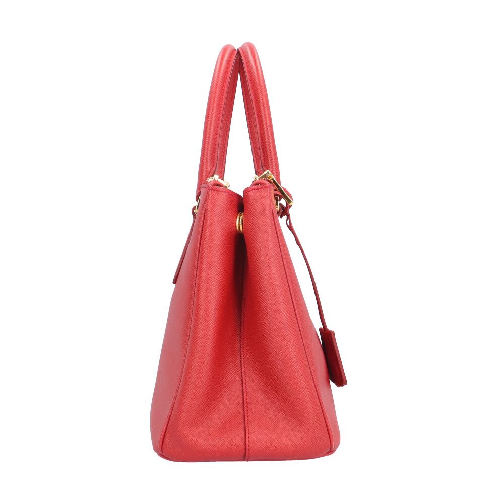 Prada Galleria Saffiano Shoulder Bag Leather Bn1801 Red Ladies Prada Used Prada