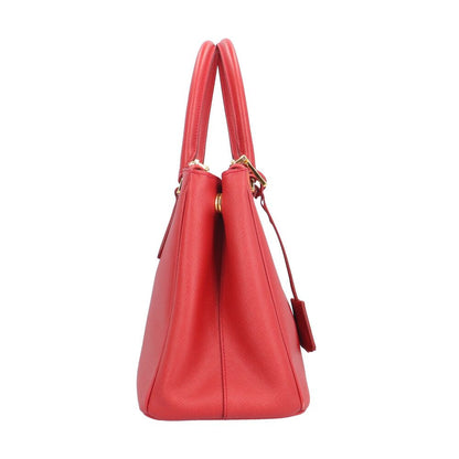 Prada Galleria Saffiano Shoulder Bag Leather Bn1801 Red Ladies Prada Used Prada
