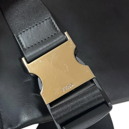 Fendi Zucca Shoulder Bag Leather 7va437 Brown Men's Fendi Used Fendi