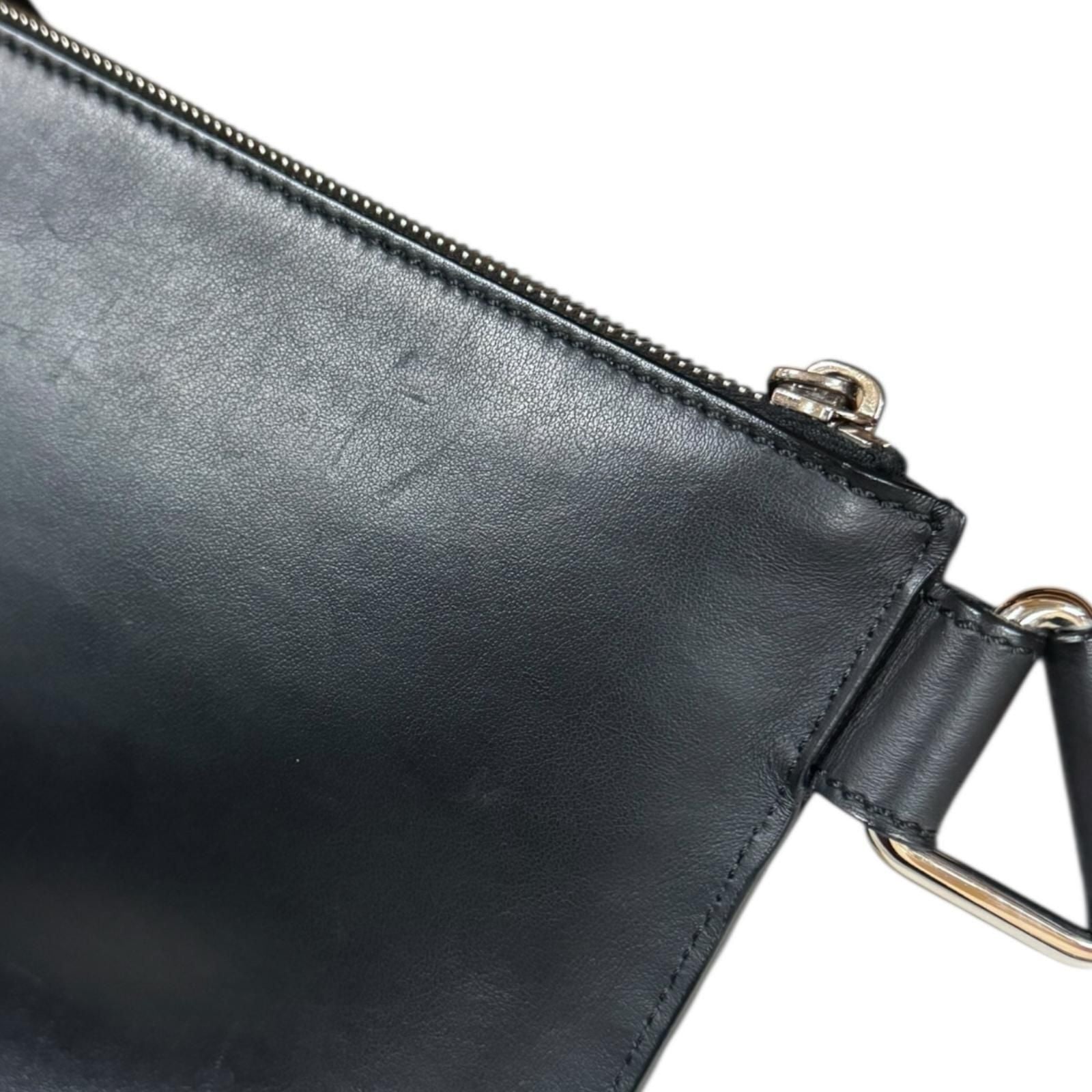 Fendi Zucca Shoulder Bag Leather 7va437 Brown Men's Fendi Used Fendi