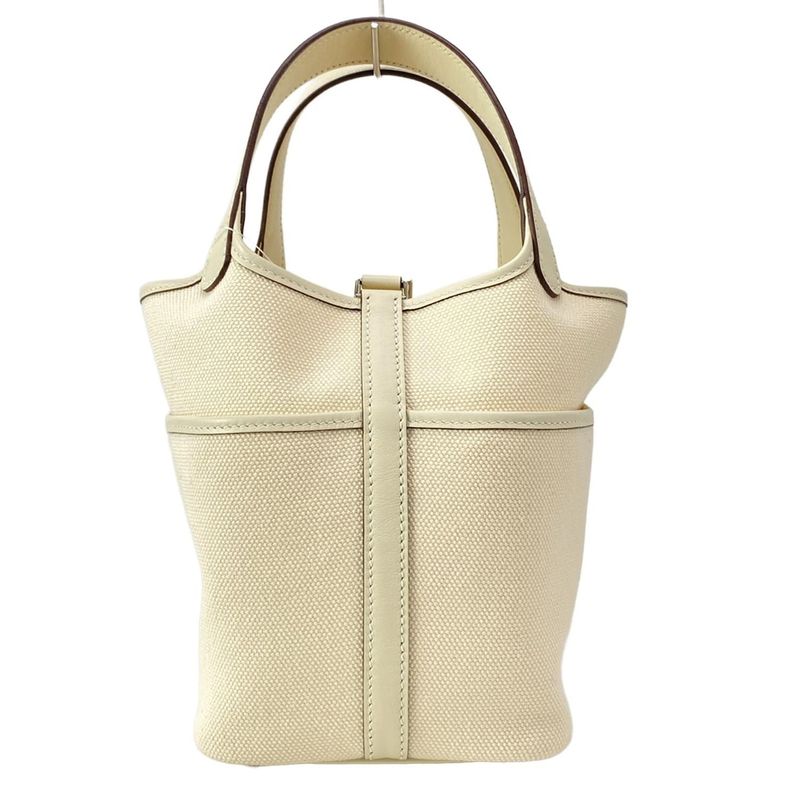 Hermes Handbag Picotin Lock Cargo PM Nata Silver Hardware