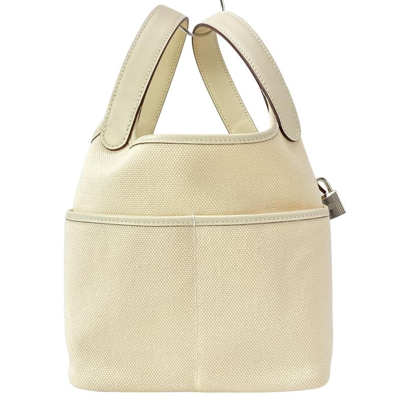 Hermes Handbag Picotin Lock Cargo PM Nata Silver Hardware
