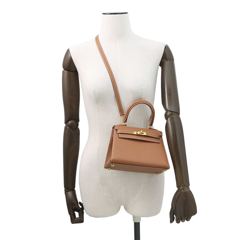 Hermes Handbag Mini Kelly 20 Sellier Gold