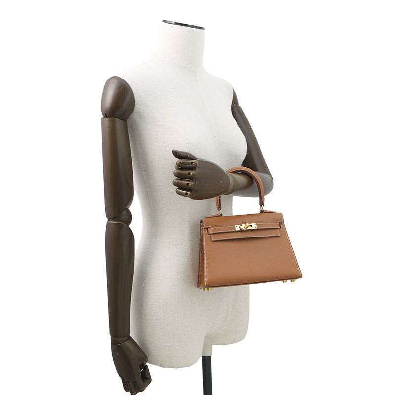 Hermes Handbag Mini Kelly 20 Sellier Gold
